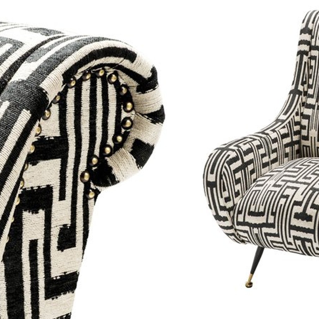 Кресло Eichholtz Chair Giardino Ozbek Black