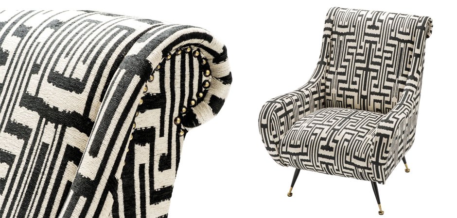 Кресло Eichholtz Chair Giardino Ozbek Black