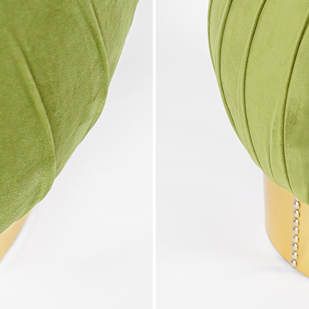 Оттоманка Art Deco Turban green