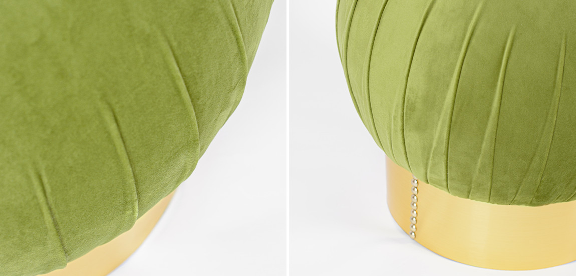 Оттоманка Art Deco Turban green