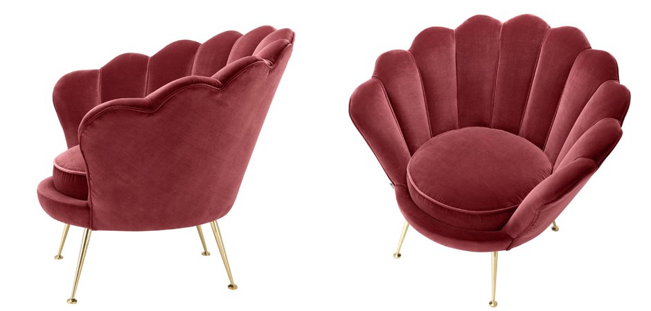 Кресло Eichholtz Chair Trapezium Wine Red
