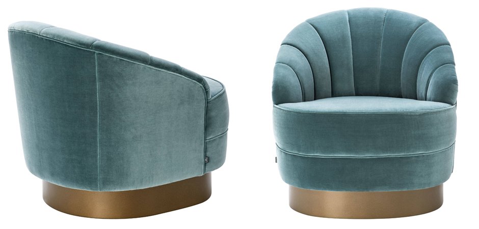 Кресло Eichholtz Chair Hadley Turquoise