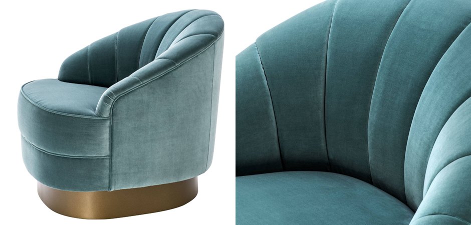 Кресло Eichholtz Chair Hadley Turquoise