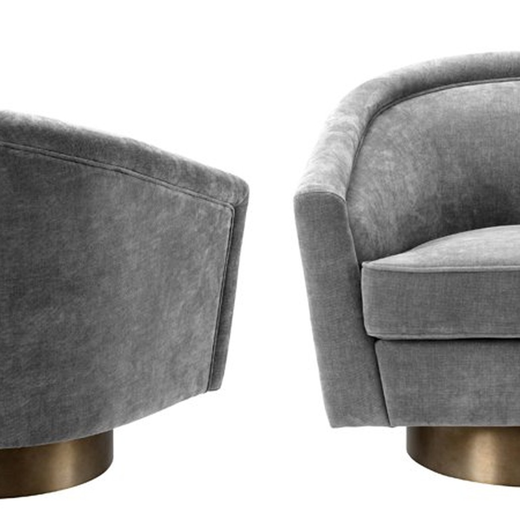 Кресло Eichholtz Swivel Chair Catene Grey