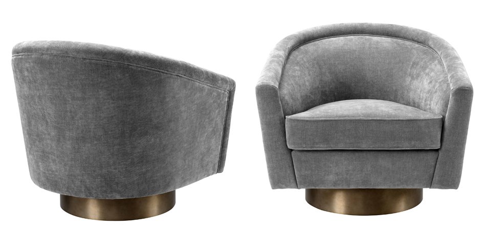 Кресло Eichholtz Swivel Chair Catene Grey