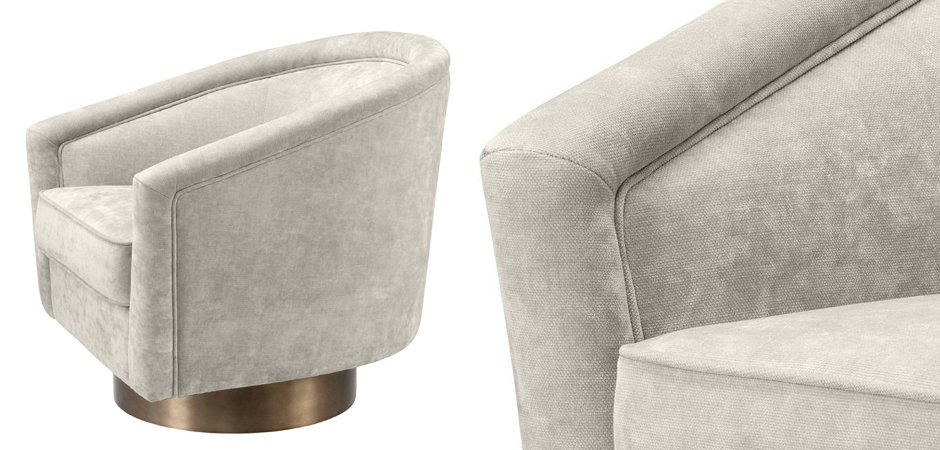 Кресло Eichholtz Swivel Chair Catene Sand