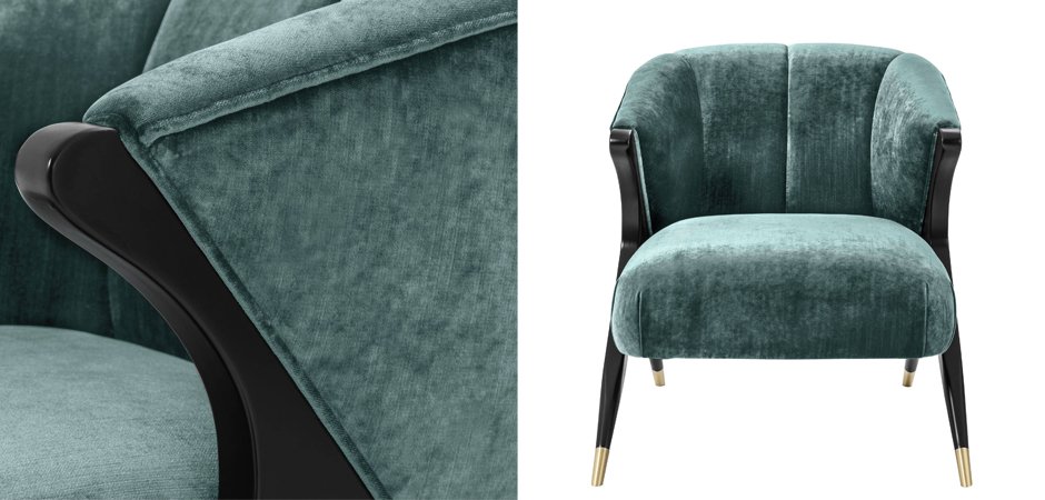 Кресло Eichholtz Chair Pavone Aegean Green