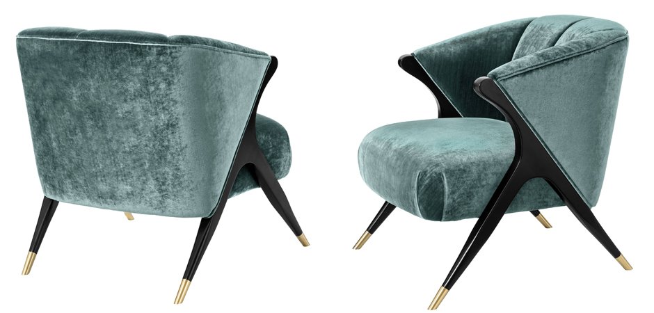 Кресло Eichholtz Chair Pavone Aegean Green