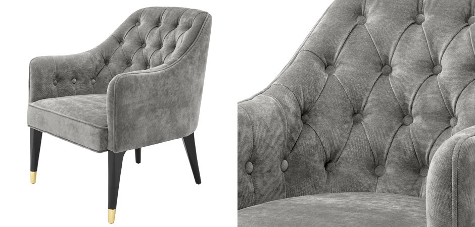 Кресло Eichholtz Chair Cyrus Grey