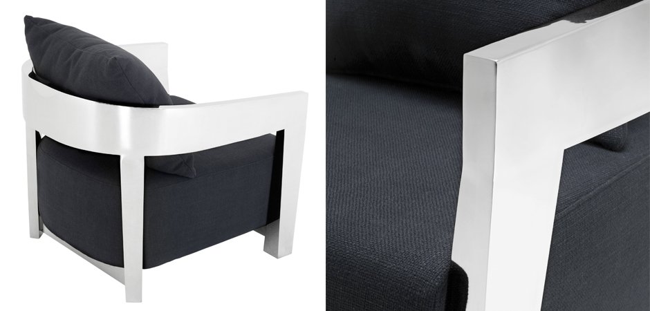 Кресло Eichholtz Chair Rubautelli Stainless steel