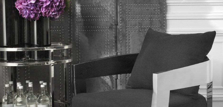 Кресло Eichholtz Chair Rubautelli Stainless steel