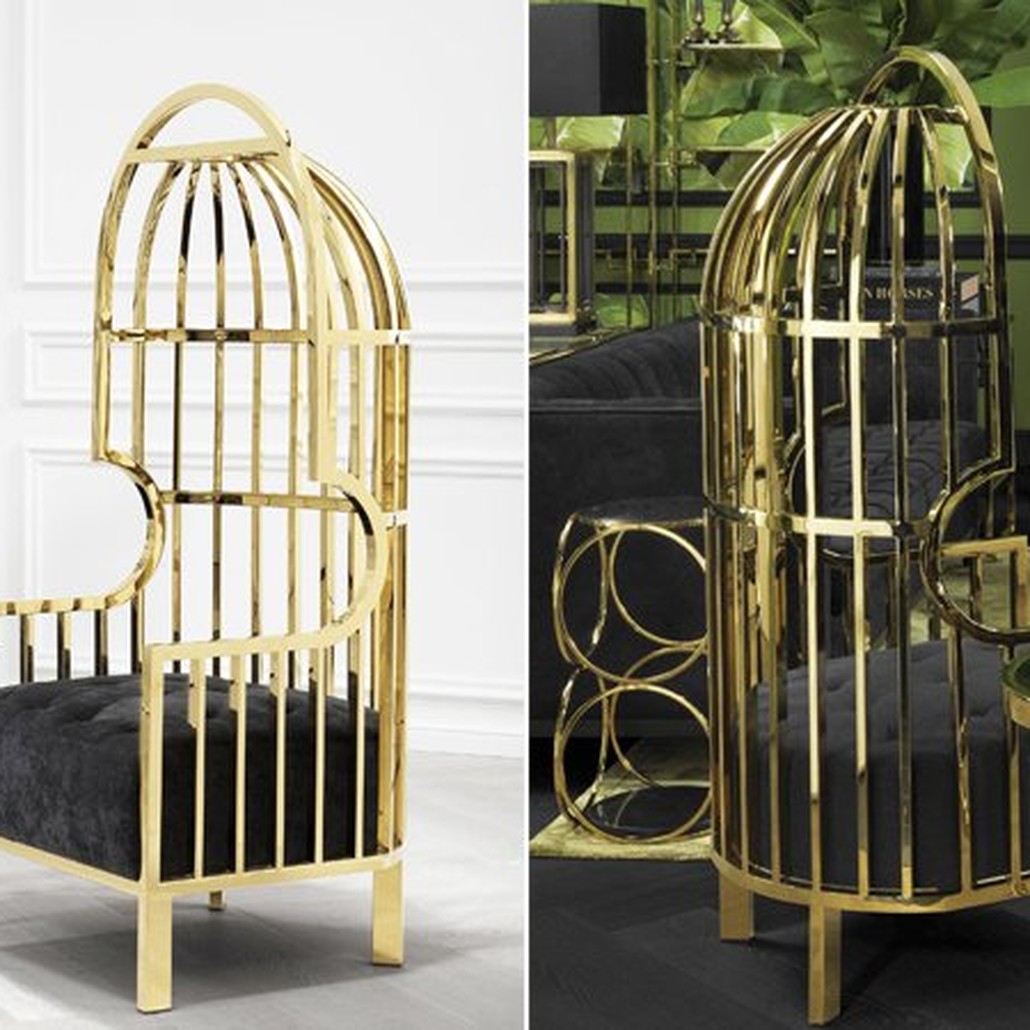 Кресло Eichholtz Chair Bora Bora Gold