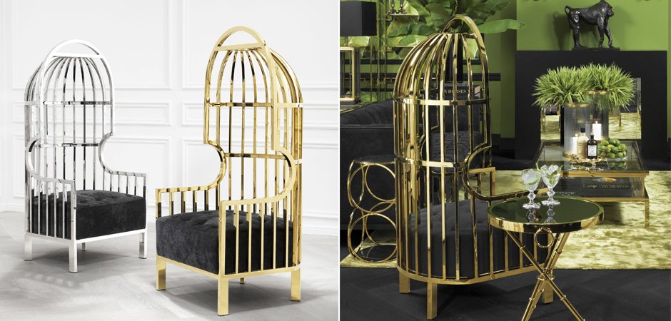 Кресло Eichholtz Chair Bora Bora Gold