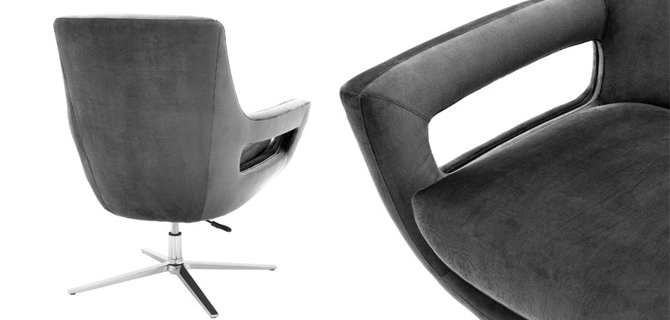 Кресло Eichholtz Swivel Chair Flavio Grey