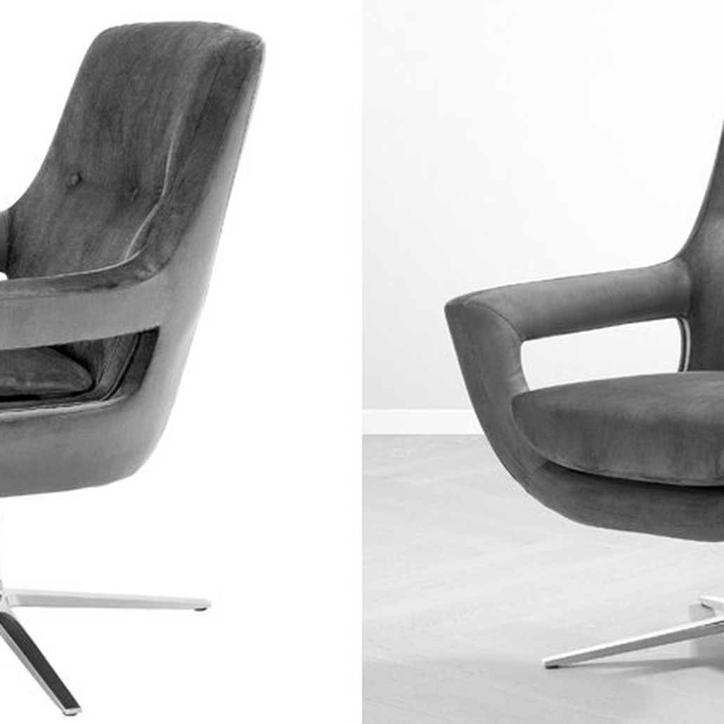 Кресло Eichholtz Swivel Chair Flavio Grey