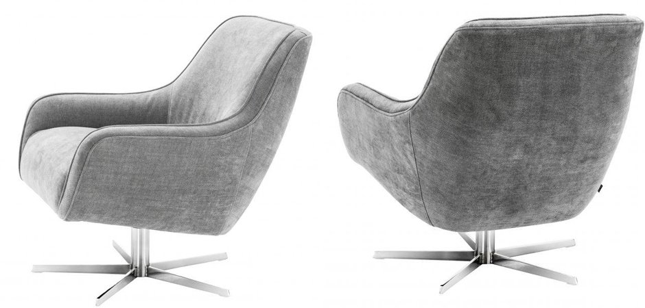 Кресло Eichholtz Swivel Chair Serena Grey