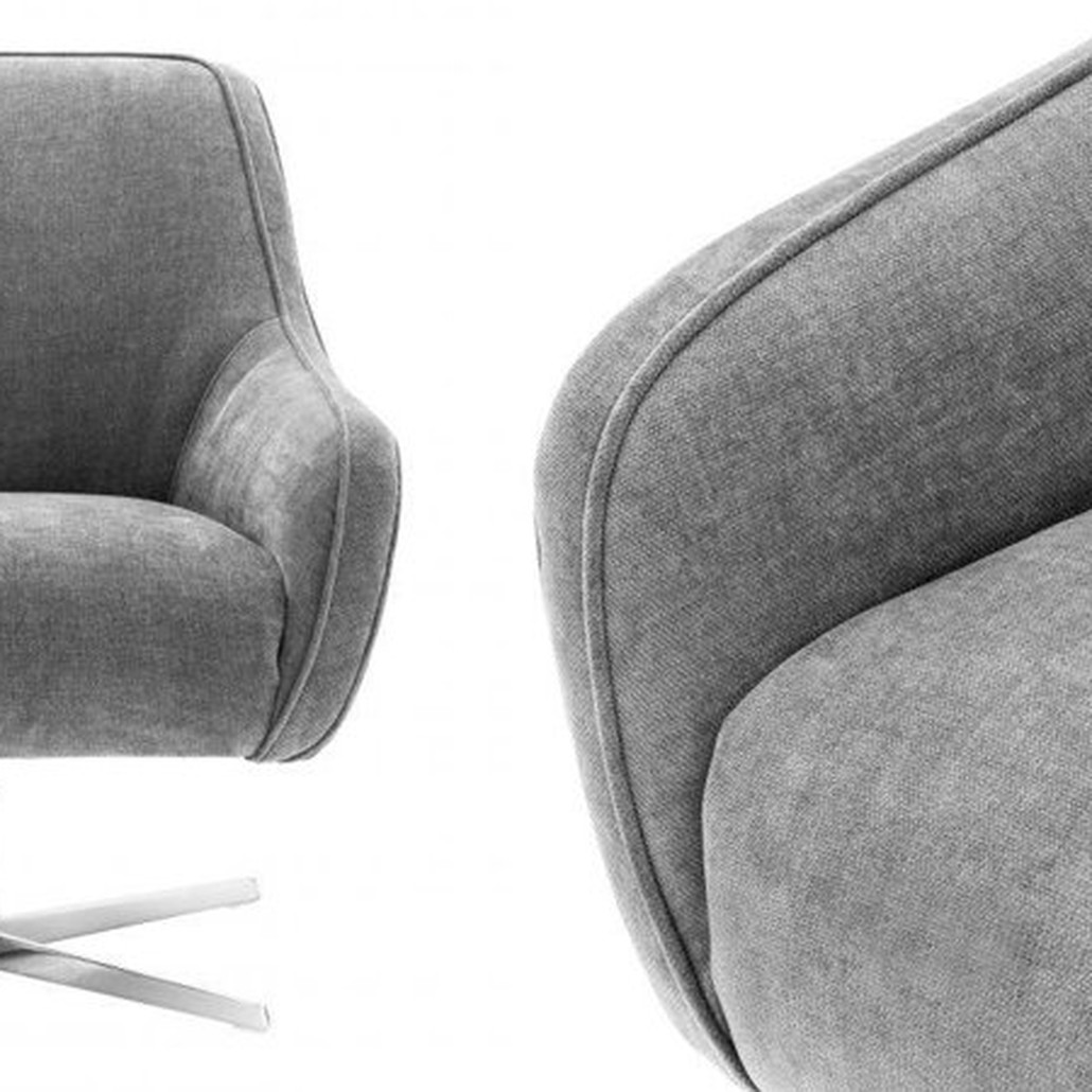Кресло Eichholtz Swivel Chair Serena Grey