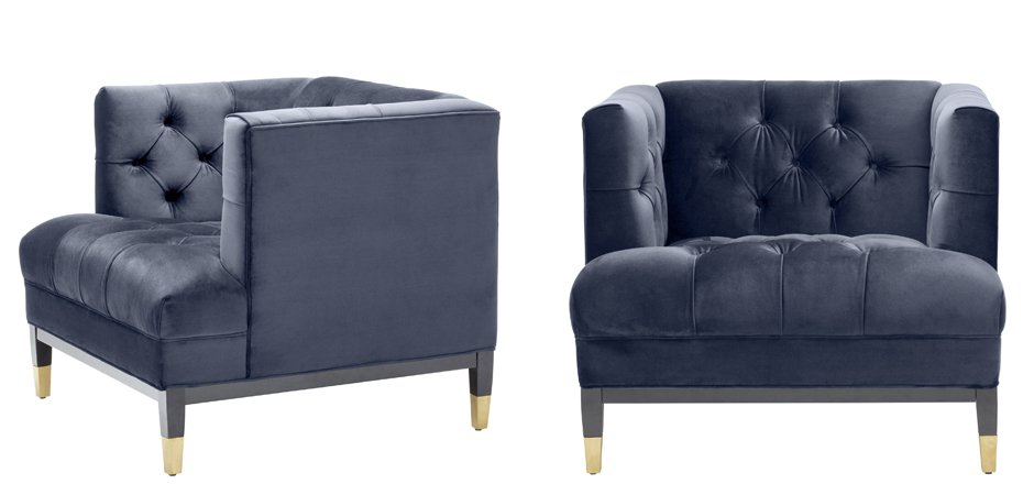 Кресло Eichholtz Chair Castelle Blue