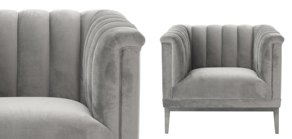 Кресло Eichholtz Chair Raffles Grey