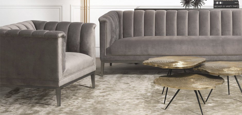 Кресло Eichholtz Chair Raffles Grey
