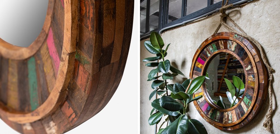 Зеркало Antique Wood Circle