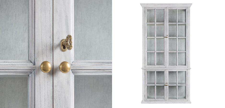 Шкаф-витрина White Provence