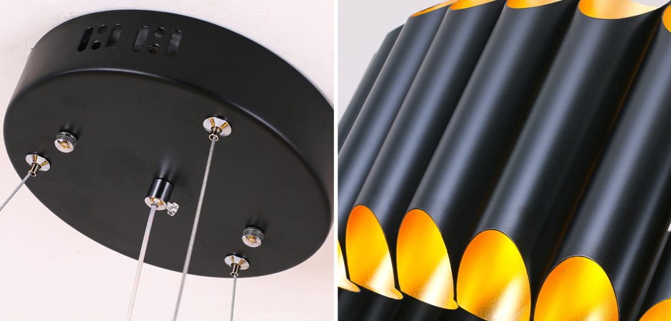 Люстра GALLIANO ROUND SUSPENSION LIGHT by DELIGHTFULL Black