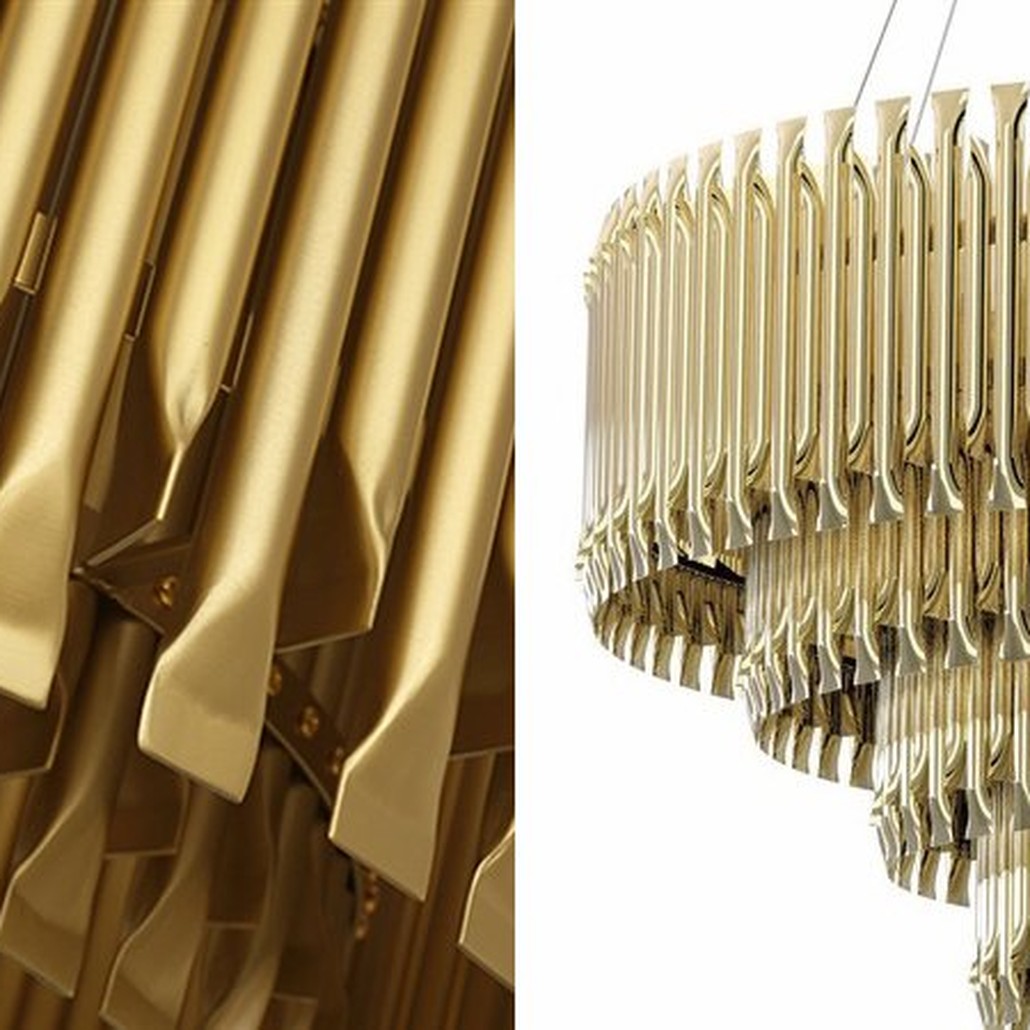 Люстра MATHENY CHANDELIER 5 SUSPENSION by DELIGHTFULL Gold