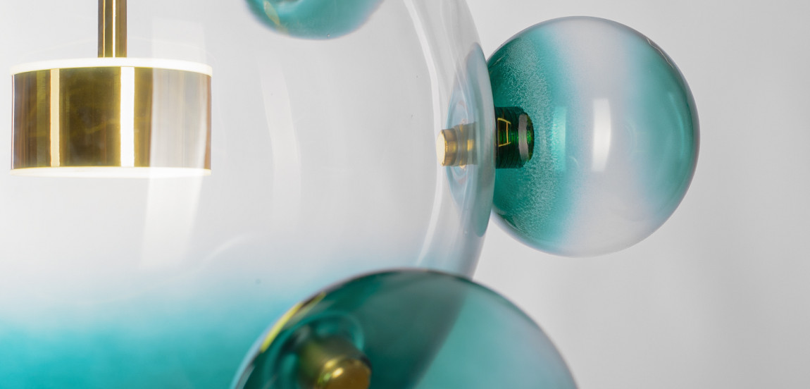 Подвесной светильник Suspension LED design BUBBLE LAMP AMBRE