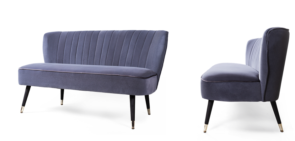 Диван без подлокотников Amelia violet