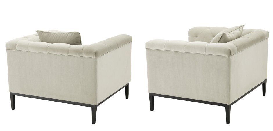 Кресло Eichholtz Chair Cesare Pebble grey
