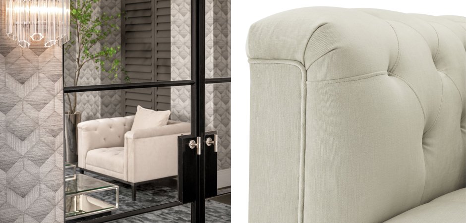 Кресло Eichholtz Chair Cesare Pebble grey