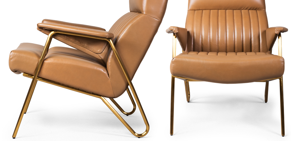 Кресло Solonar light brown leather