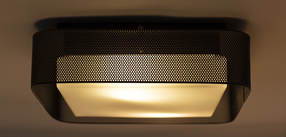 PRECISION Large Flush Mount Black