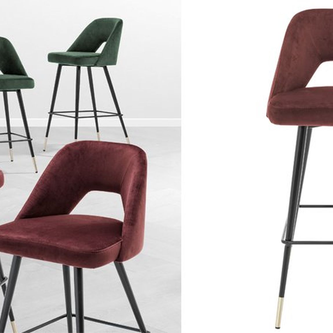 Барный стул Eichholtz Bar Stool Avorio Bordeaux