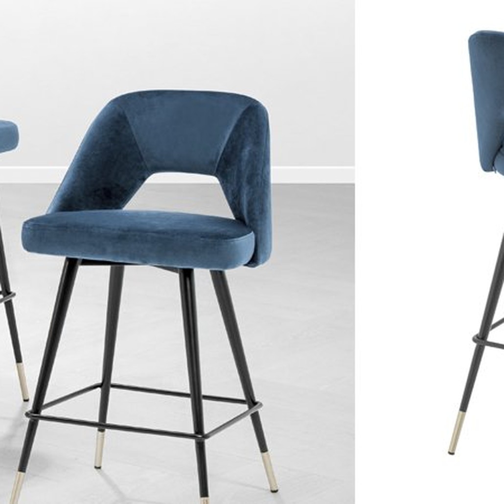 Барный стул Eichholtz Bar Stool Avorio Blue