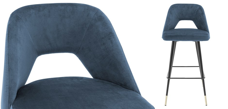 Барный стул Eichholtz Bar Stool Avorio Blue