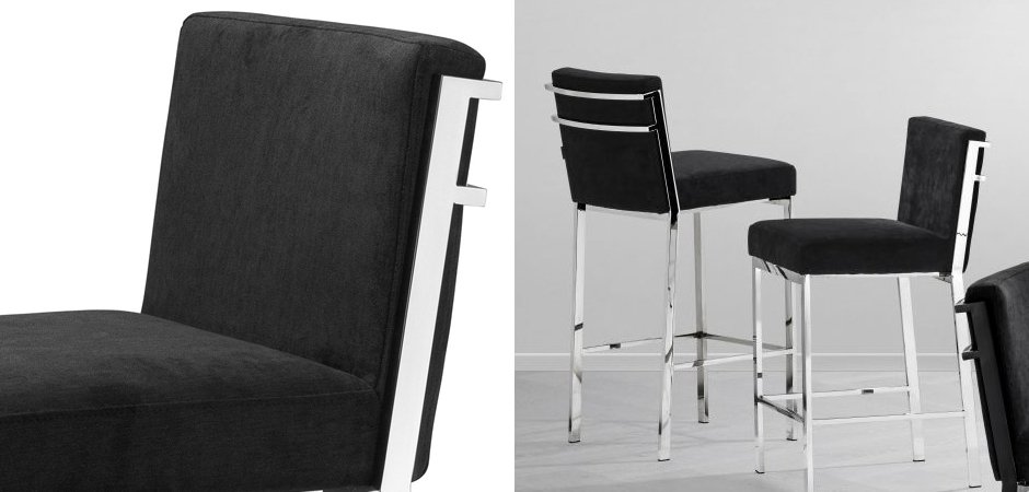 Полубарный стул Eichholtz Counter Stool Scott Steel