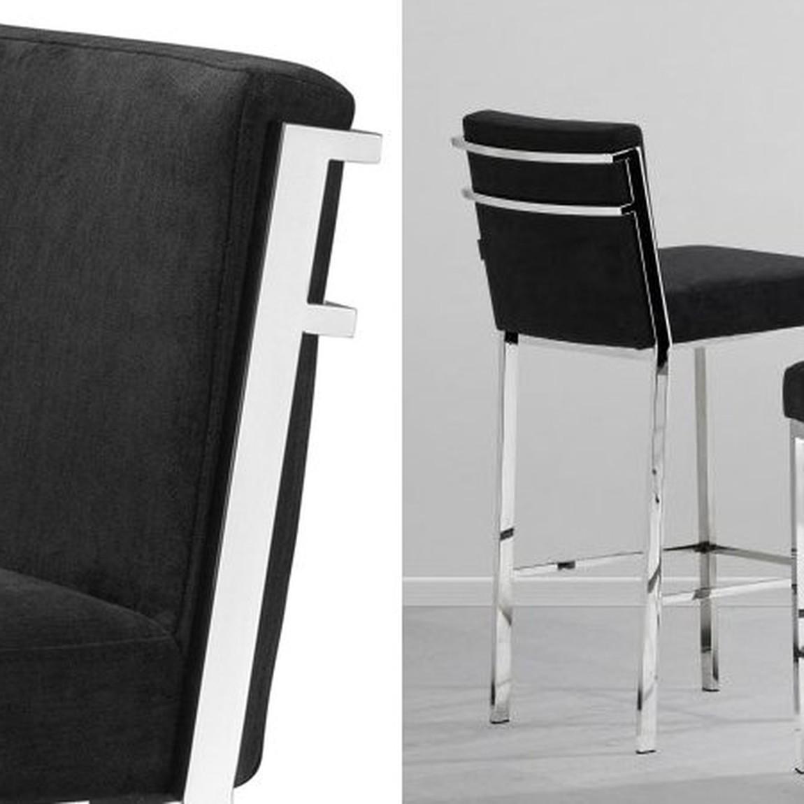 Полубарный стул Eichholtz Counter Stool Scott Steel