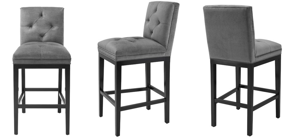 Барный стул Eichholtz Bar Stool Cesare Grey