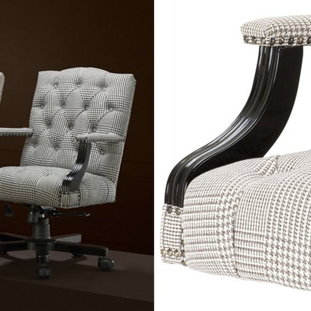 Офисное кресло Eichholtz Desk Chair Burchell brown & white