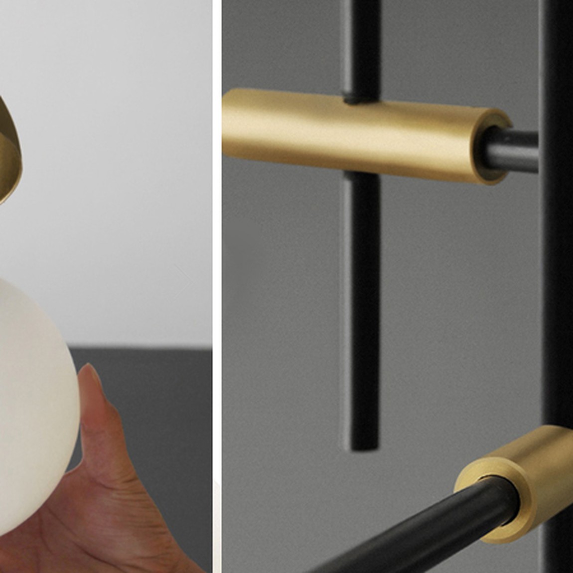 Люстра Balls white & brass 9