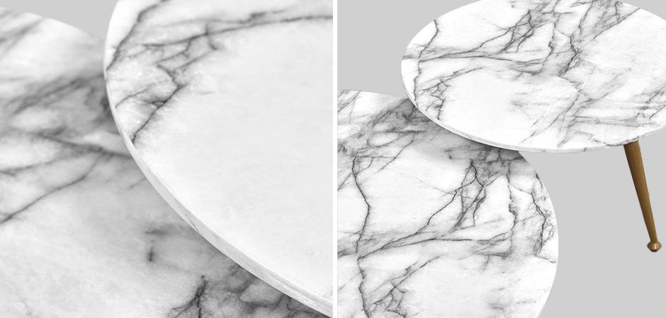 Комплект из двух столов Marble & Brass