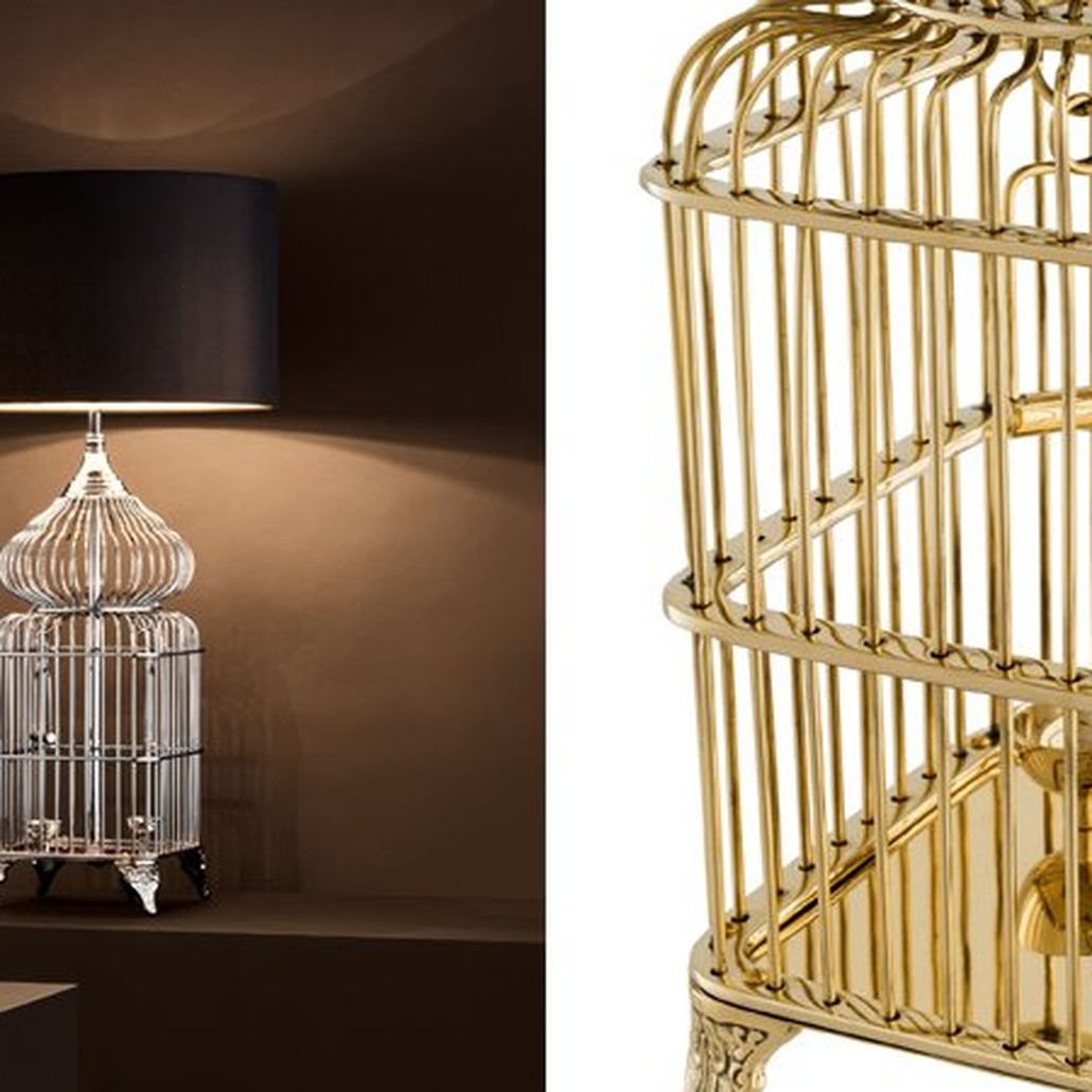 Настольная лампа Eichholtz Table Lamp La Cage Brass