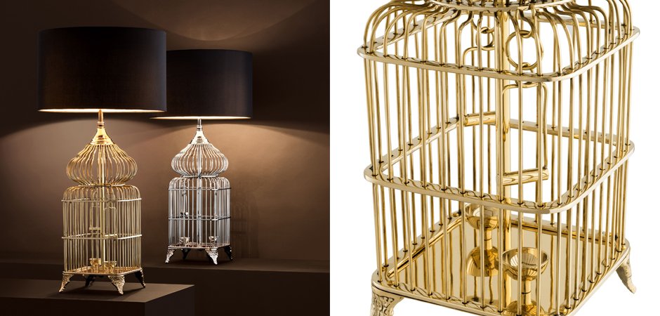 Настольная лампа Eichholtz Table Lamp La Cage Brass