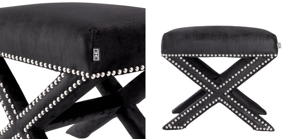 Оттоманка Eichholtz Stool Perugia Black