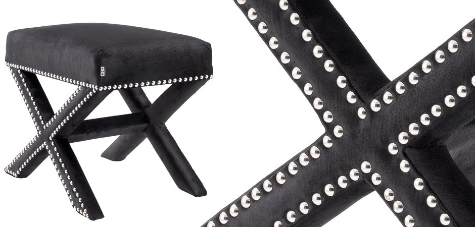 Оттоманка Eichholtz Stool Perugia Black