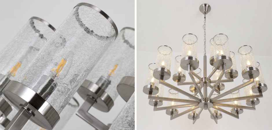 Люстра LIAISON TWO-TIER Chandelier 18 Silver