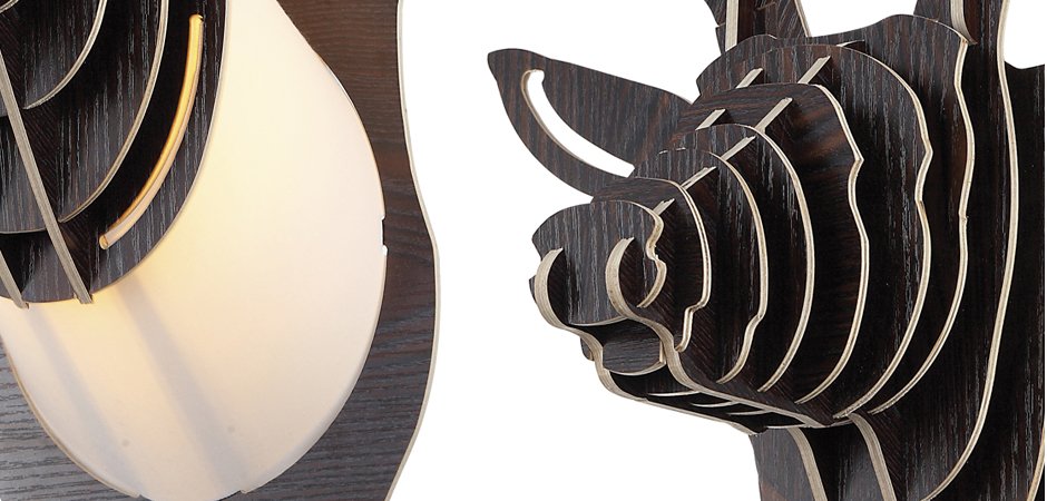 Бра Олень Cardboard Deer Wall Lamp dark