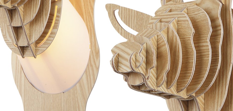 Бра Cardboard Deer Wall Lamp natural